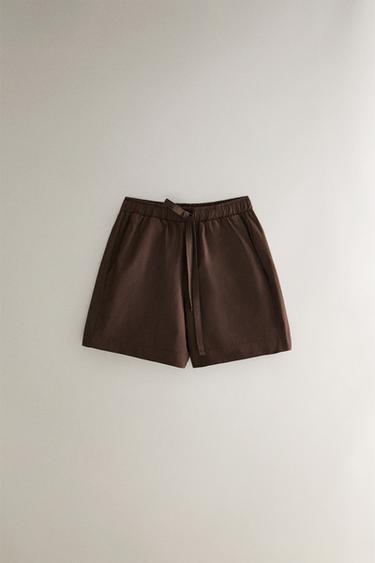 BAUMWOLLSHORTS - Braun von Zara - Bild 0