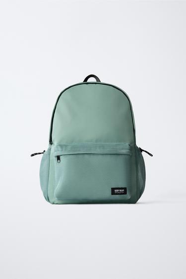 SCHOOL MESH BACKPACK - Green by Zara