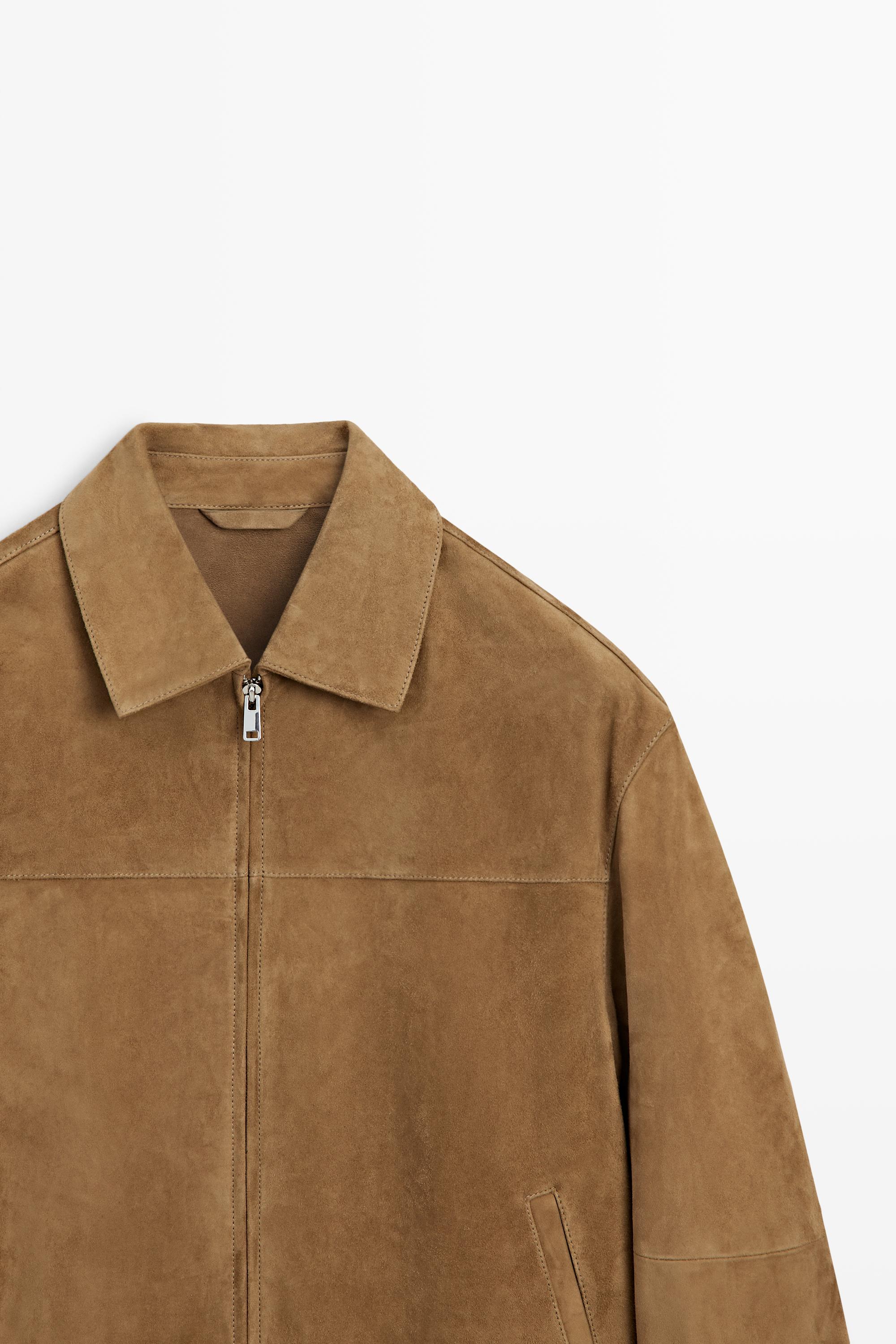 Suede leather jacket