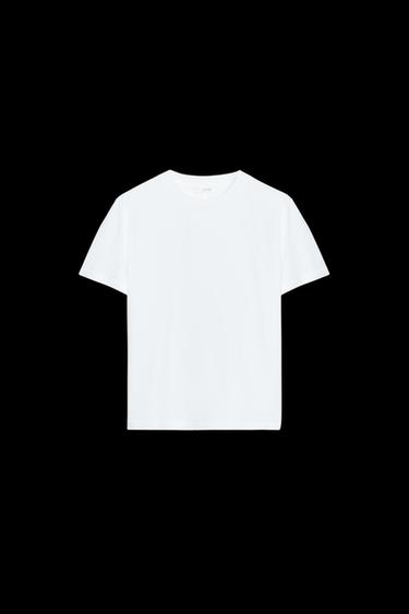 T-SHIRT AUS MERZERISIERTER BAUMWOLLE - Weiß von Zara - Bild 0