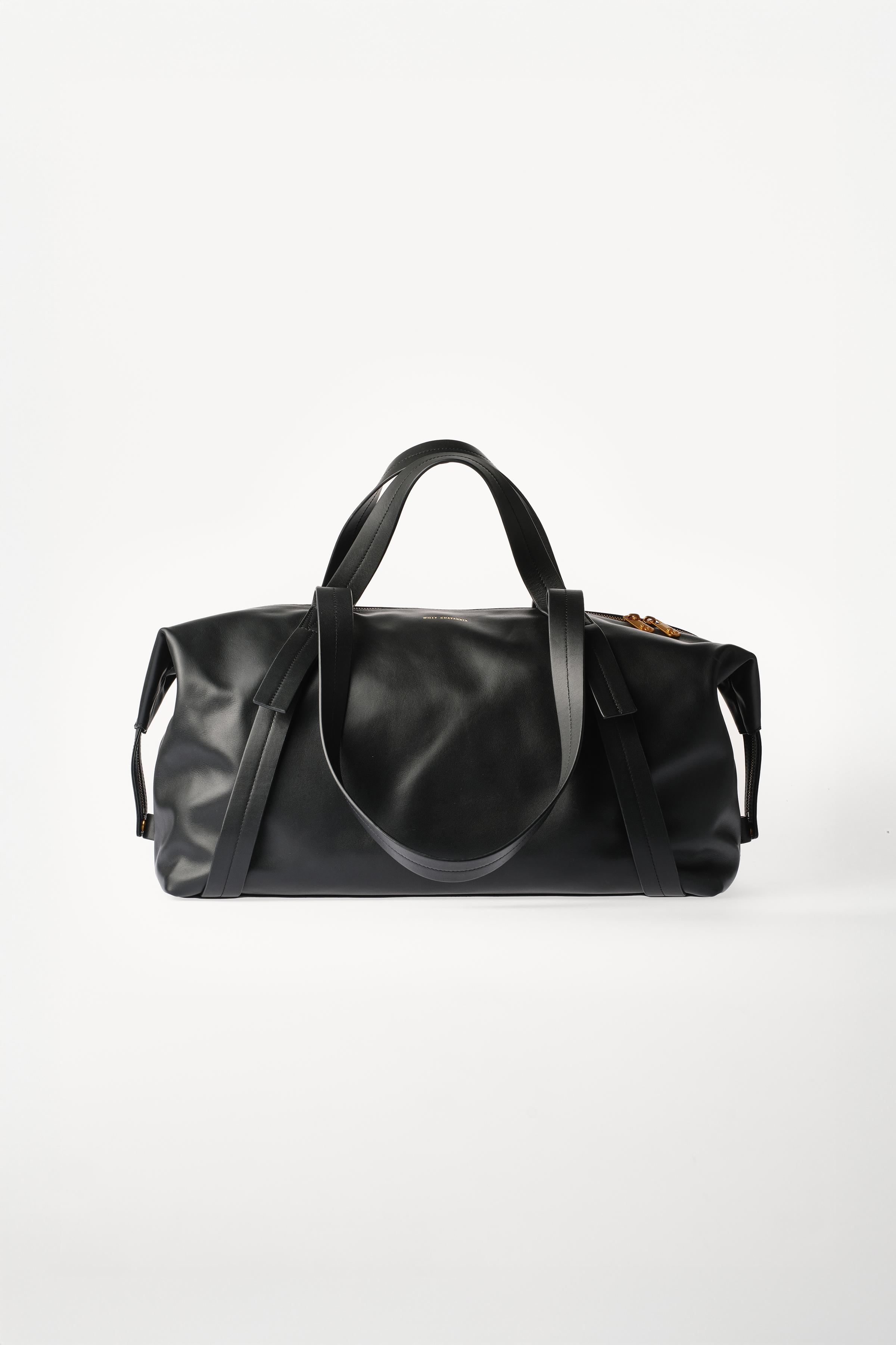 はらたか LEATHER TRAVEL BAG WILLY CHAVARRIA X ZARA - Black | ZARA United States