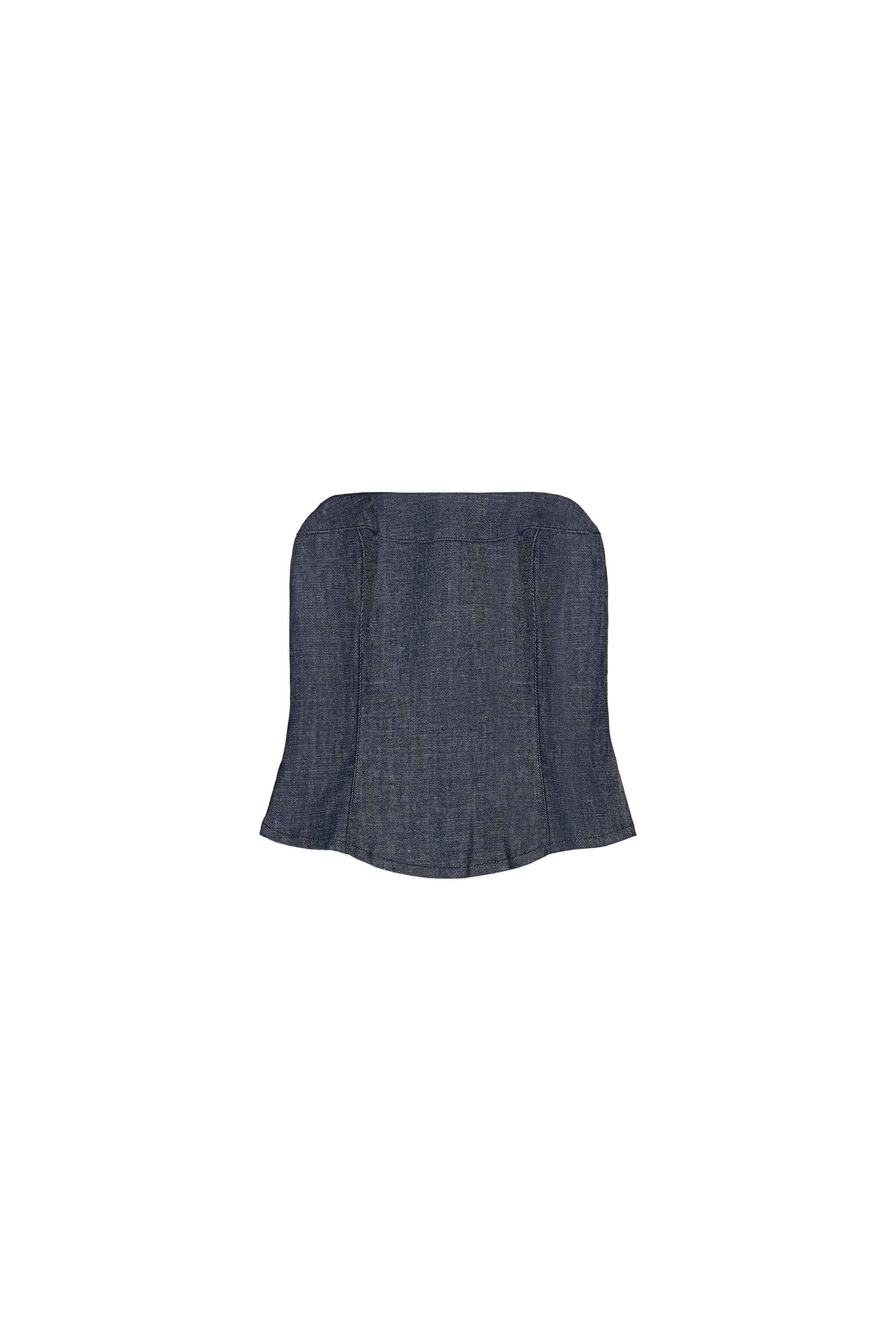 TOP DENIM TRF BUSTIER
