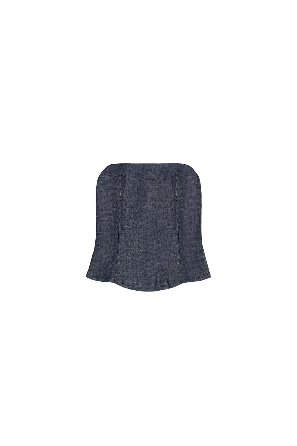 TRF DENIM BANDEAU TOP - image 3