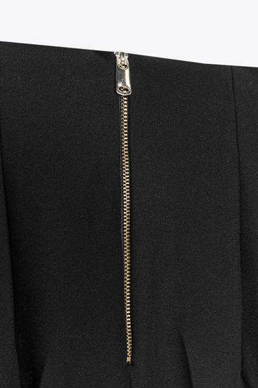 ZW COLLECTION HIGH-WAIST ZIP TROUSERS - Black by Zara