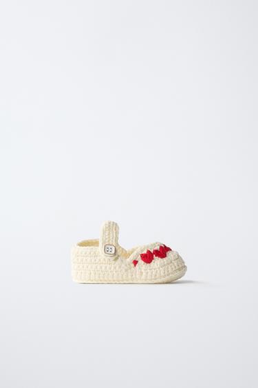 Zara HEART SANDAL BOOTIES - Off White