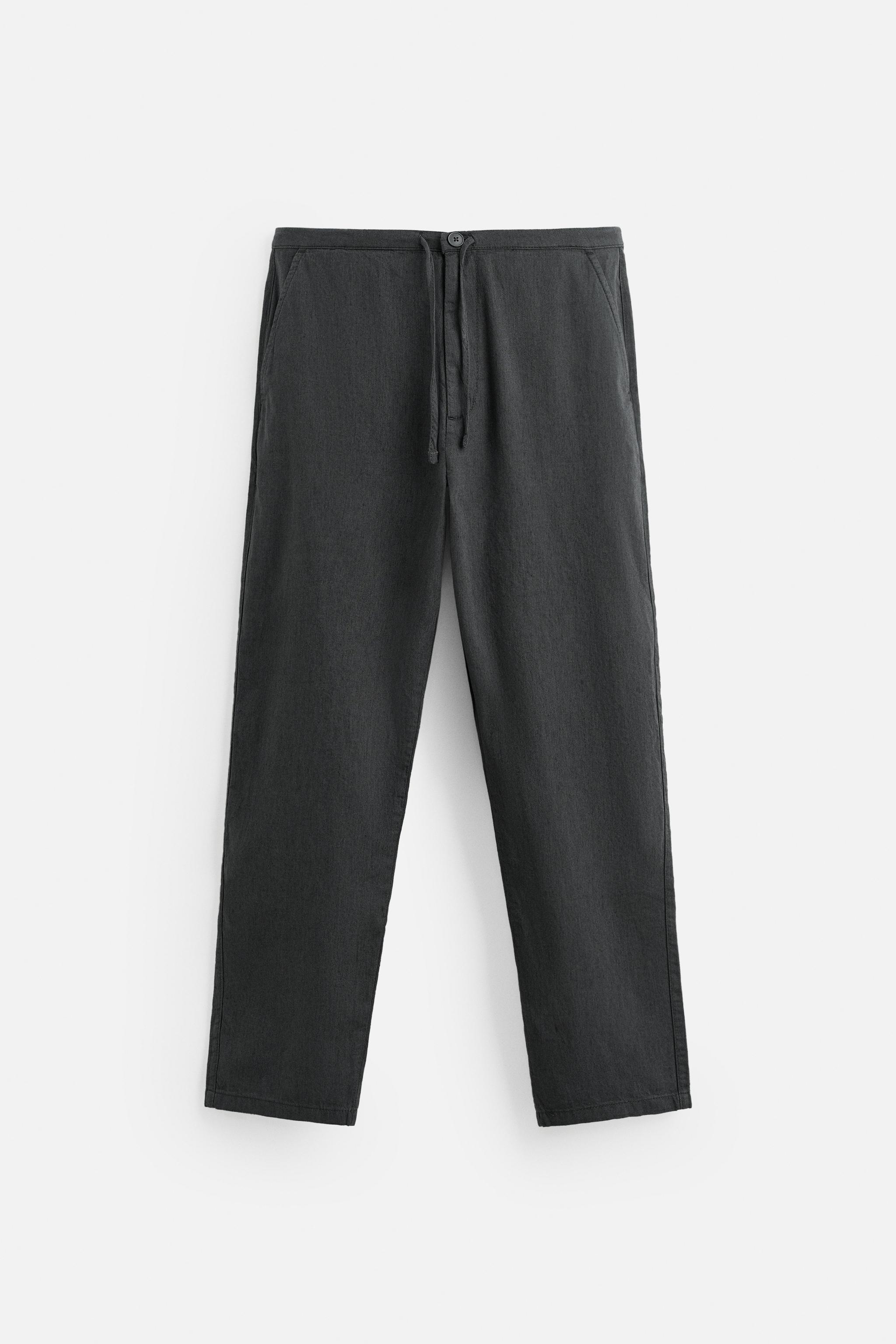 ZARA リネン100% パンツ X FANGLU LIN 2832/113 リネン100% パンツ X FANGLU LIN - ブラック | ZARA Japan / 日本