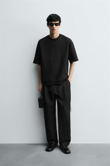 TECHNICAL INTERLOCK SWEATSHIRT - Black by Zara