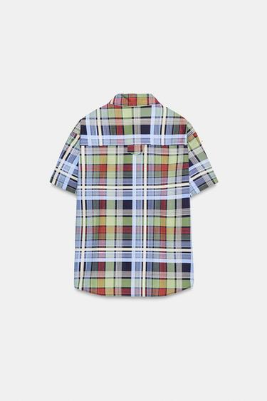 ZW COLLECTION SHORT SLEEVE CHECK SHIRT - Multicoloured by Zara - Image 6