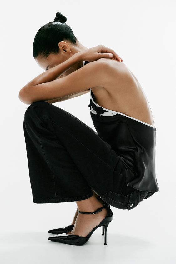 ЛАКИРОВАННЫЕ ТУФЛИ НА КАБЛУКЕ — Черный от Zara — изображение 0