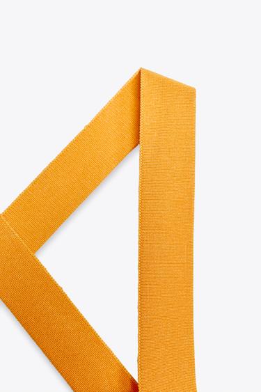 RIBBED KNIT MIDI DRESS - Orange by Zara - Image 5