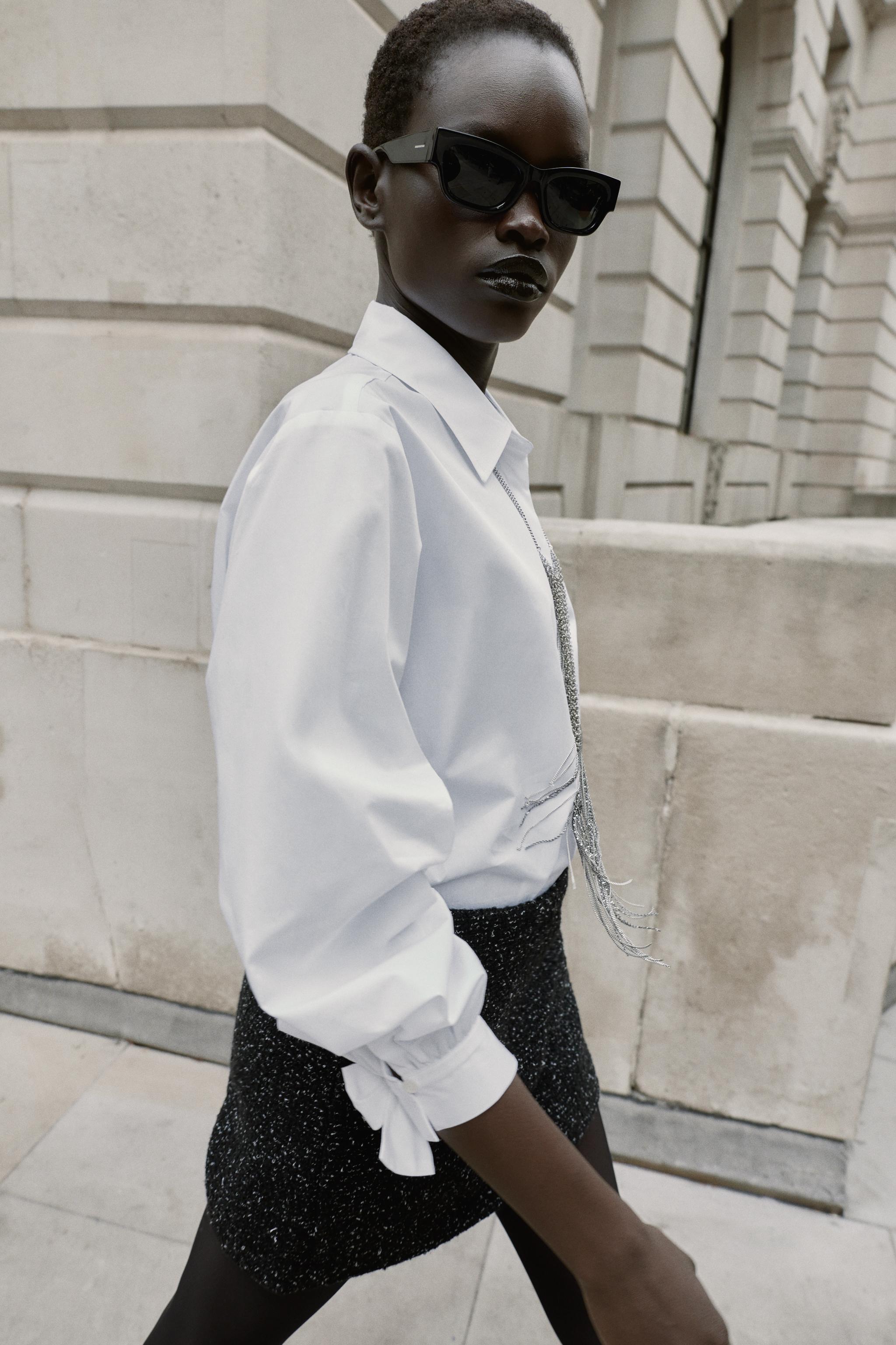 CHEMISE POPELINE AVEC LACETS