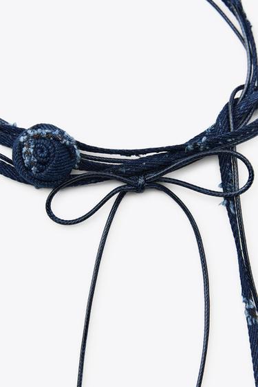PACK OF 2 FLOWER CHOKER NECKLACES - Blue by Zara - Image 3