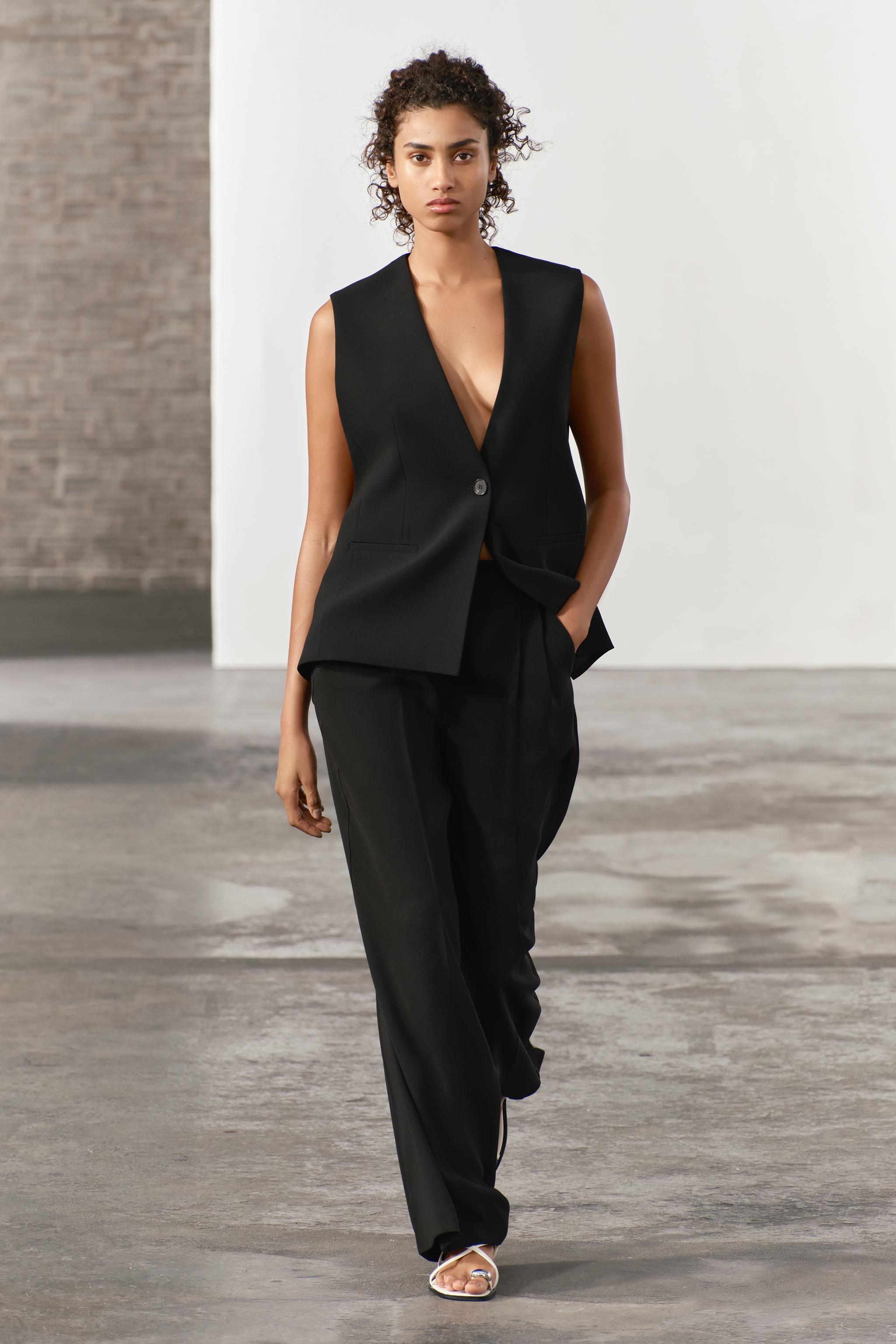 VENTED VEST ZW COLLECTION - Black | ZARA Canada