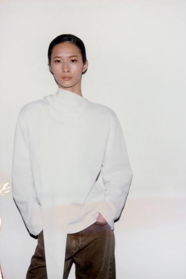 HEAVY COTTON BOW T-SHIRT - White by Zara - Image 7