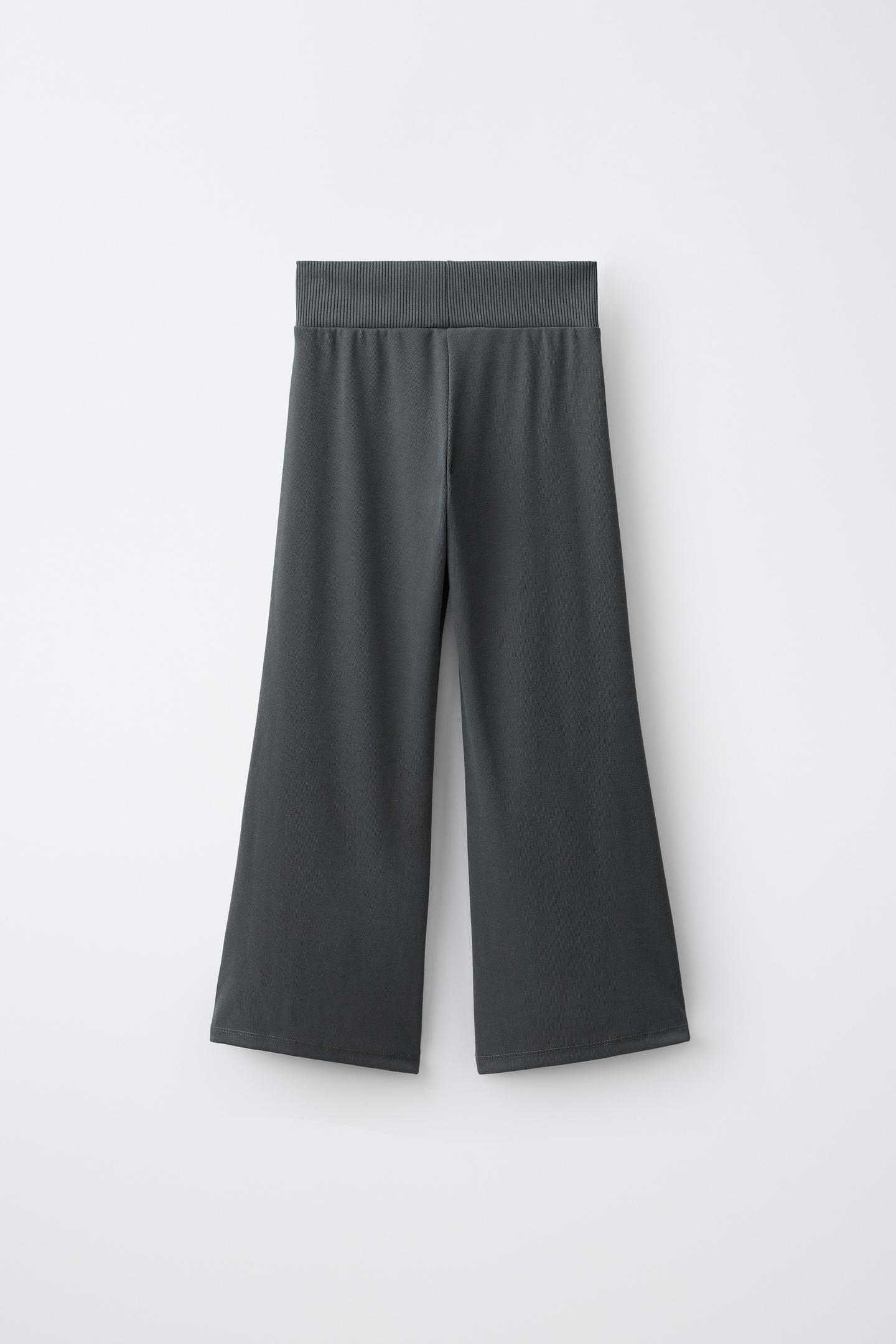 Детский комплект Zara Solid Hoodie and Flare Pants Set, цвет: Антрацитовый серый — фото 5