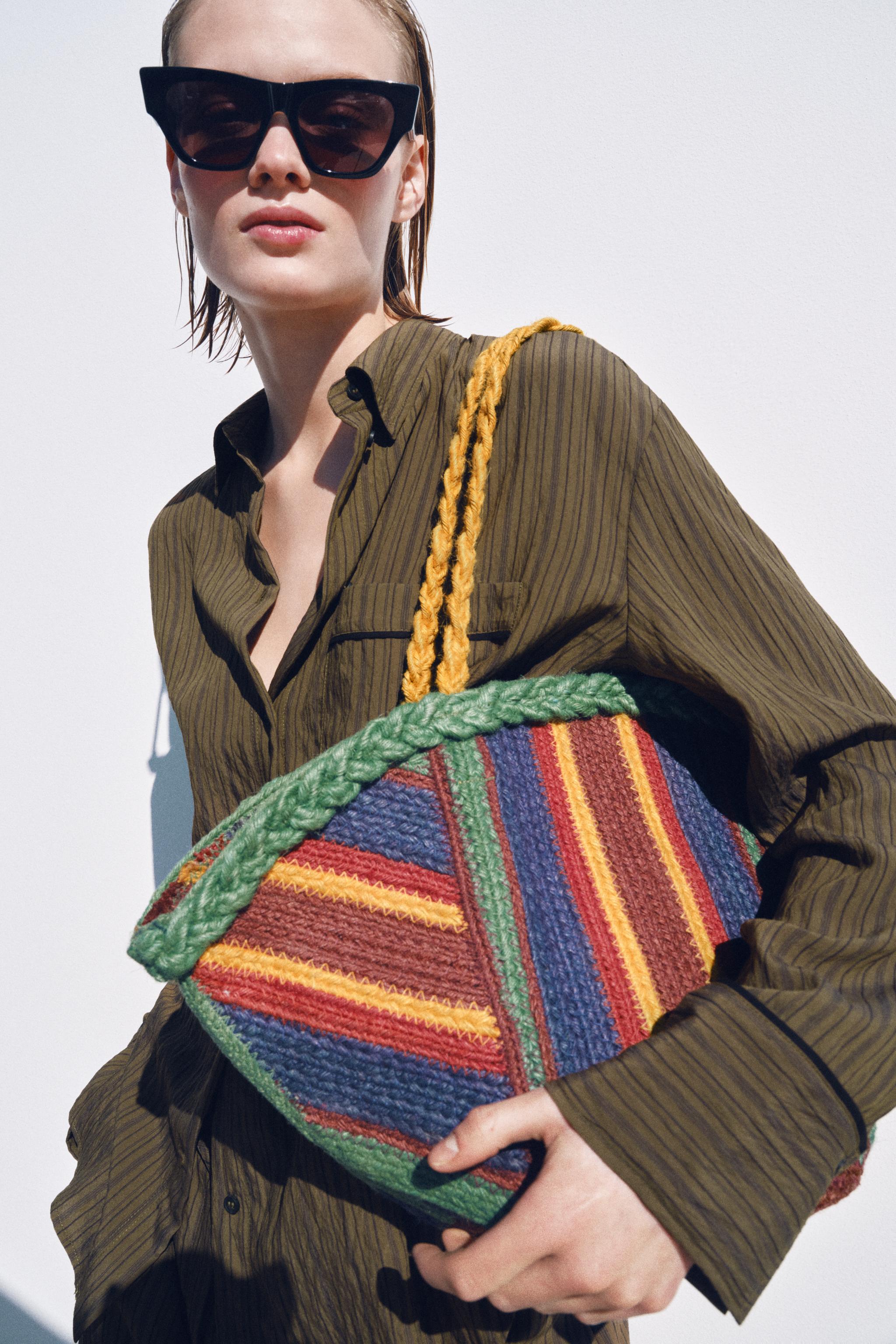 STRIPED 100% JUTE BAG - Multicolored | ZARA United States