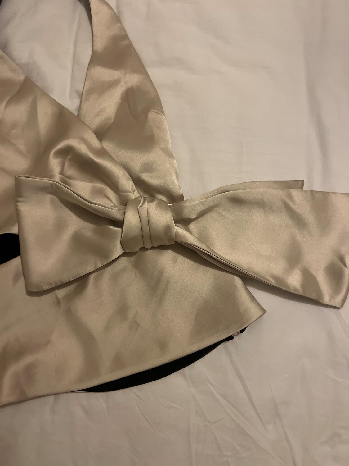 SATIN TOP WITH BOW - Image 2