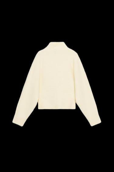 SOFT KNIT HIGH NECK JUMPER - Oyster-white by Zara