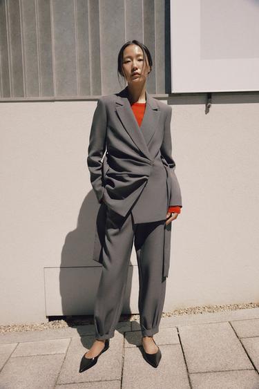 БРЮКИ-БАГГИ — СЕРО-КОРИЧНЕВЫЙ от Zara