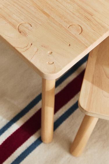 BEAR WOODEN TABLE - Light beige by Zara