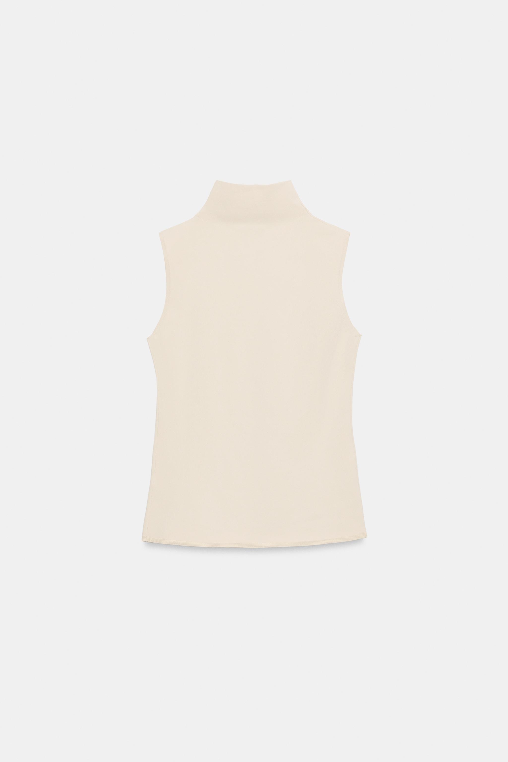 MOCK-NECK KNIT TOP