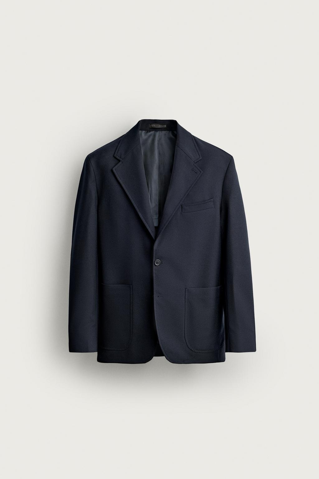 100% Wool Relaxed Fit Blazer — Men's