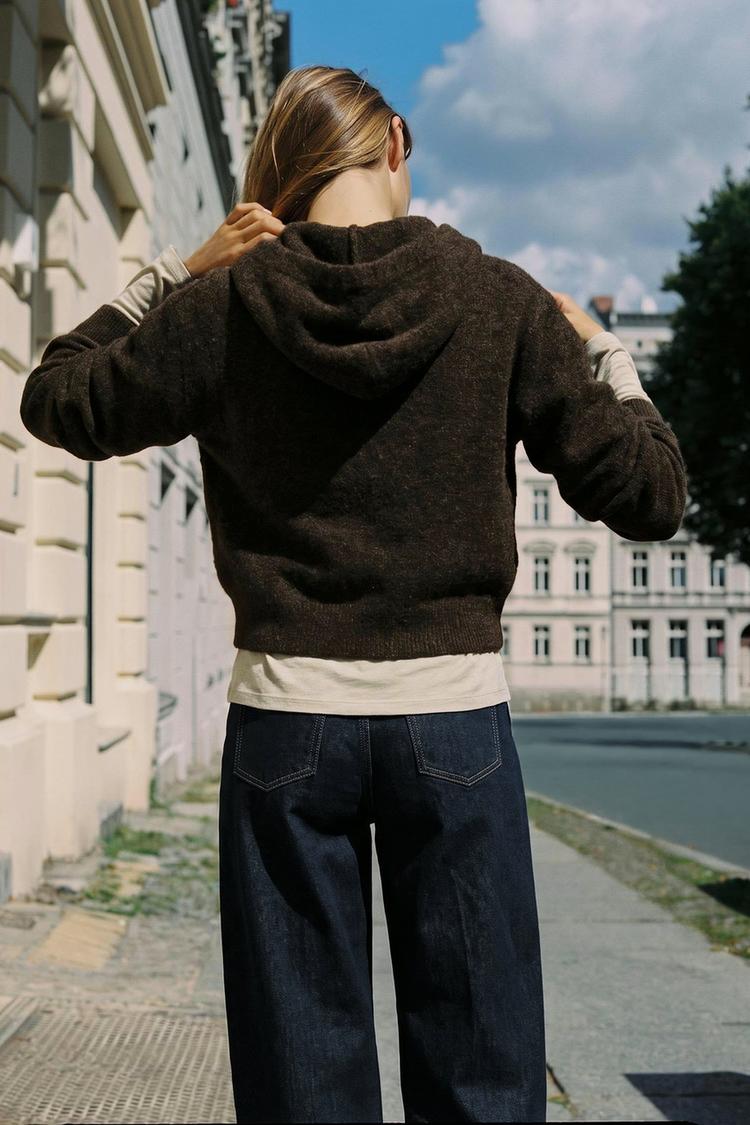 BOW HOODIE CARDINGAN