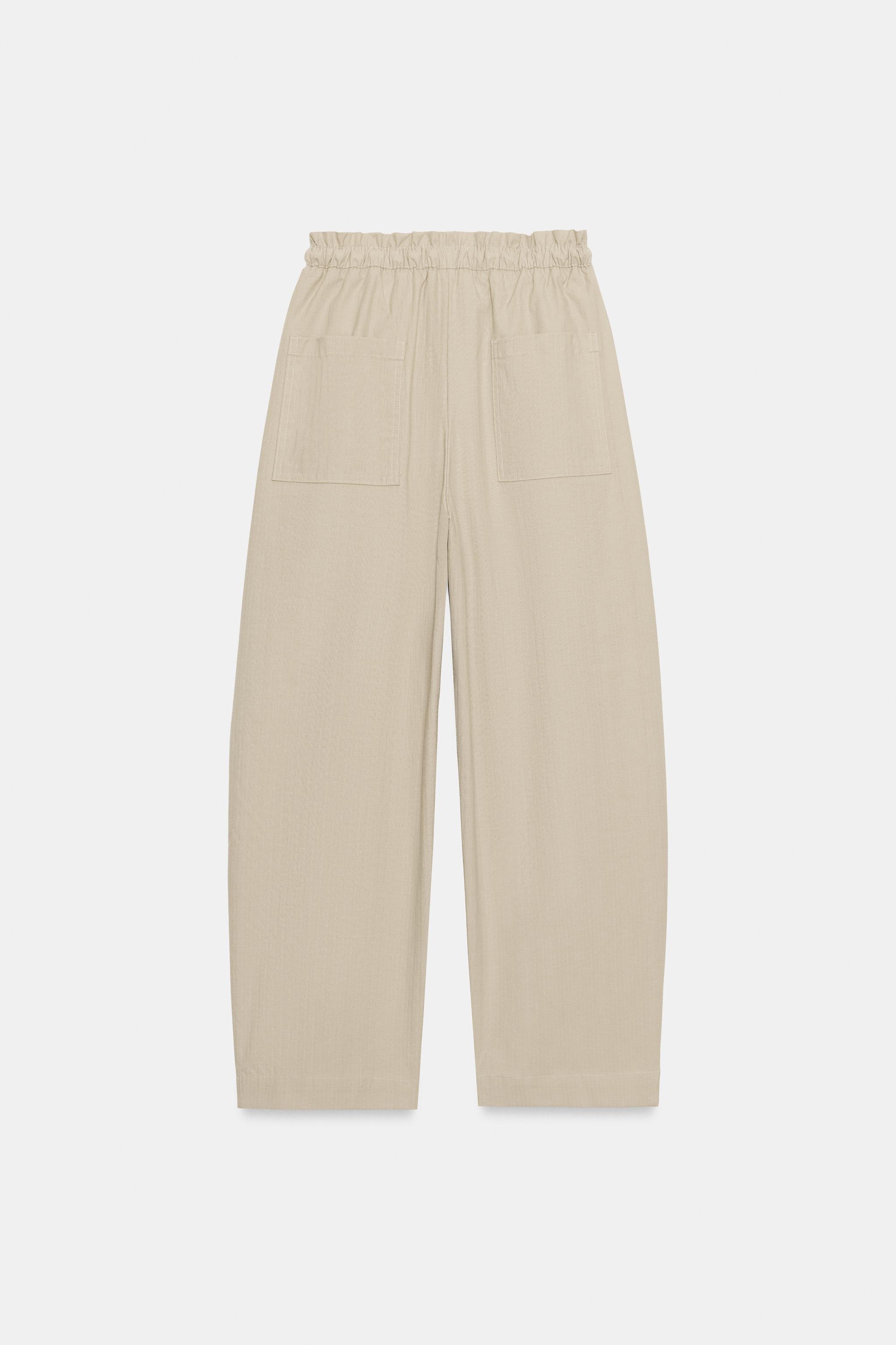 PANTALON TAPERED À TAILLE ÉLASTIQUE