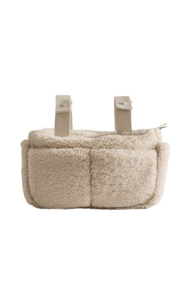 FAUX SHEARLING MATERNITY PUSHCHAIR BAG - Ecru by Zara
