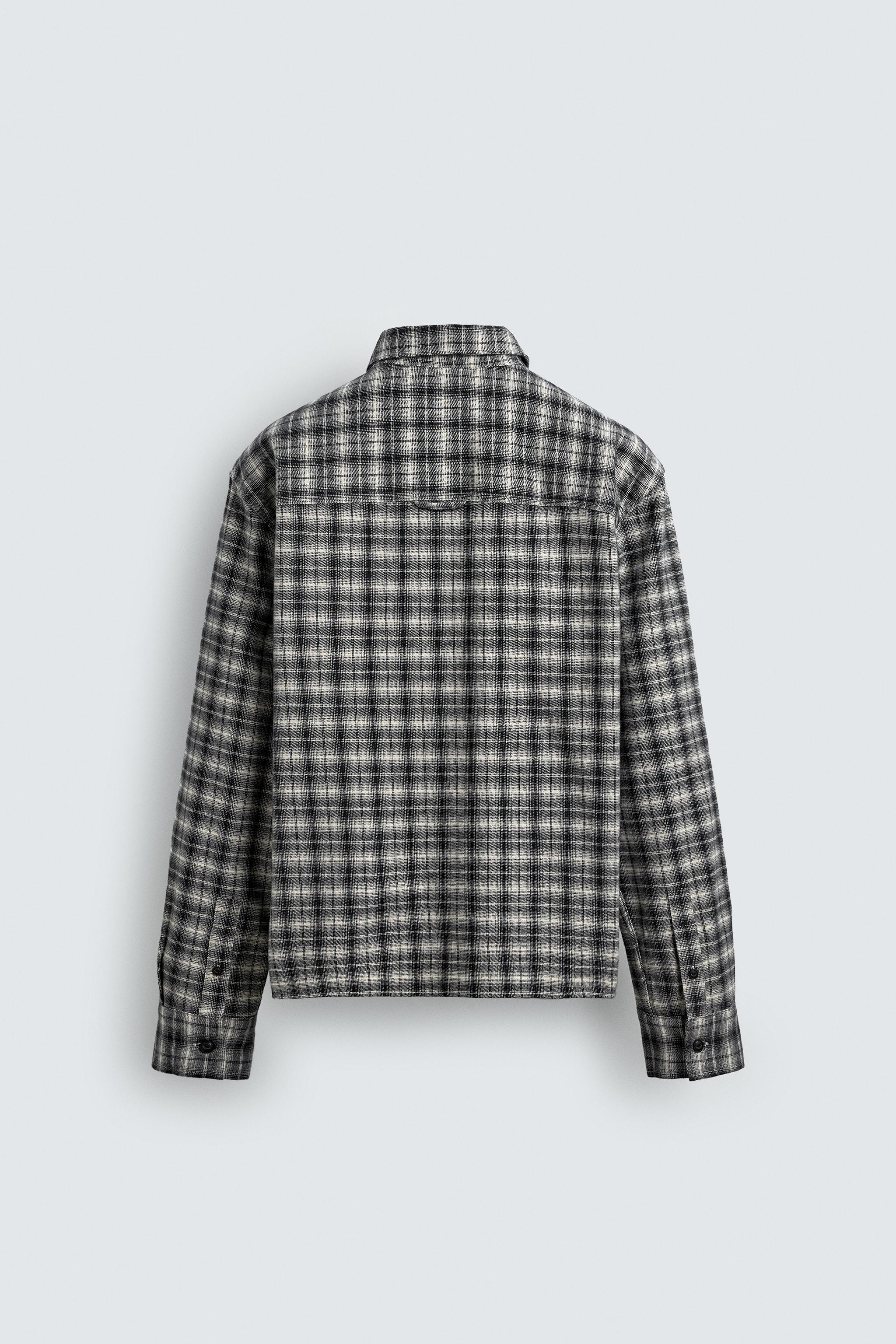 CHEMISE À CARREAUX EN FLANELLE BRODÉE