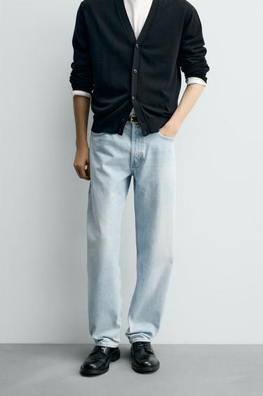 STRAIGHT FIT JEANS - Light blue by Zara