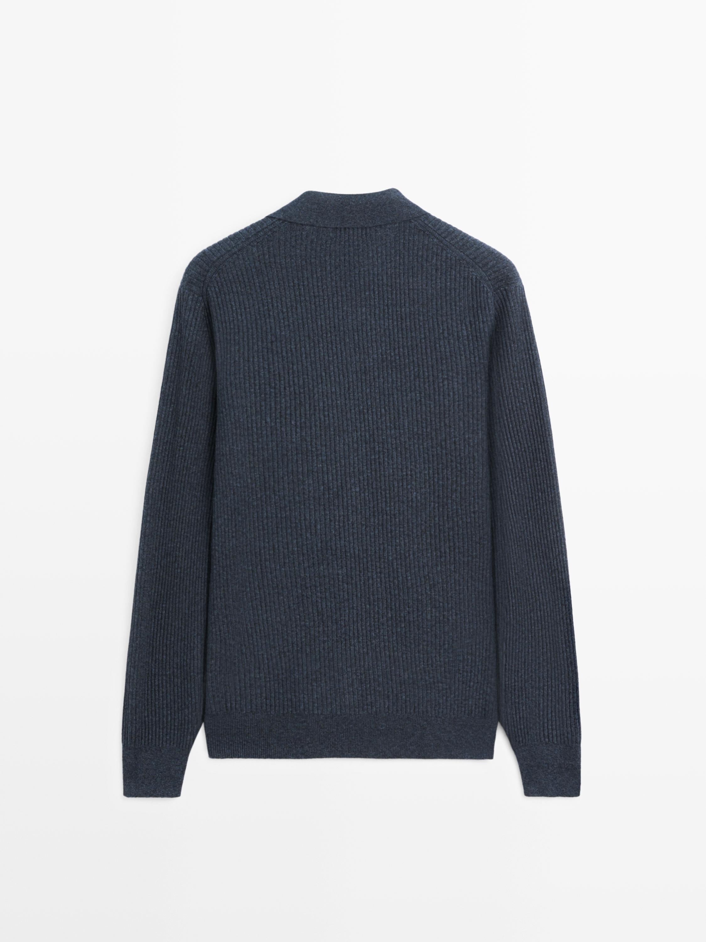 Cardigan en maille côtelée à boutons