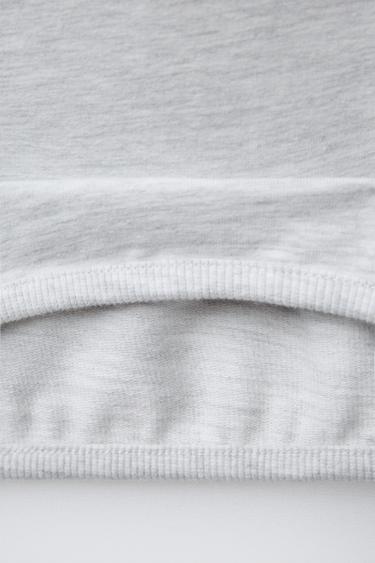 SLOGAN SWEATSHIRT AND BERMUDA SHORTS SET - Grey marl by Zara - Image 3