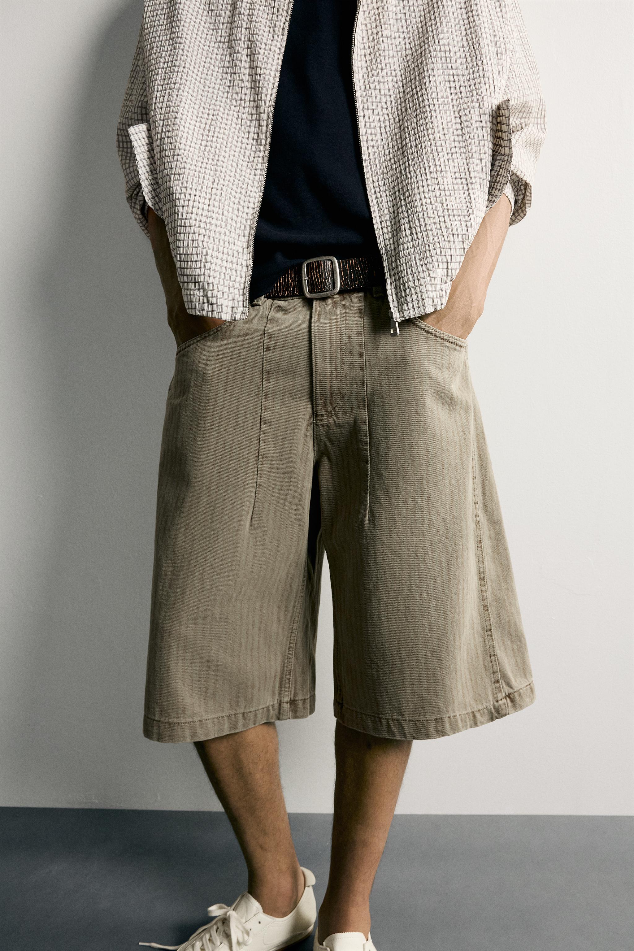 JORTS LAVÉS IMPRIMÉ À RAYURES
