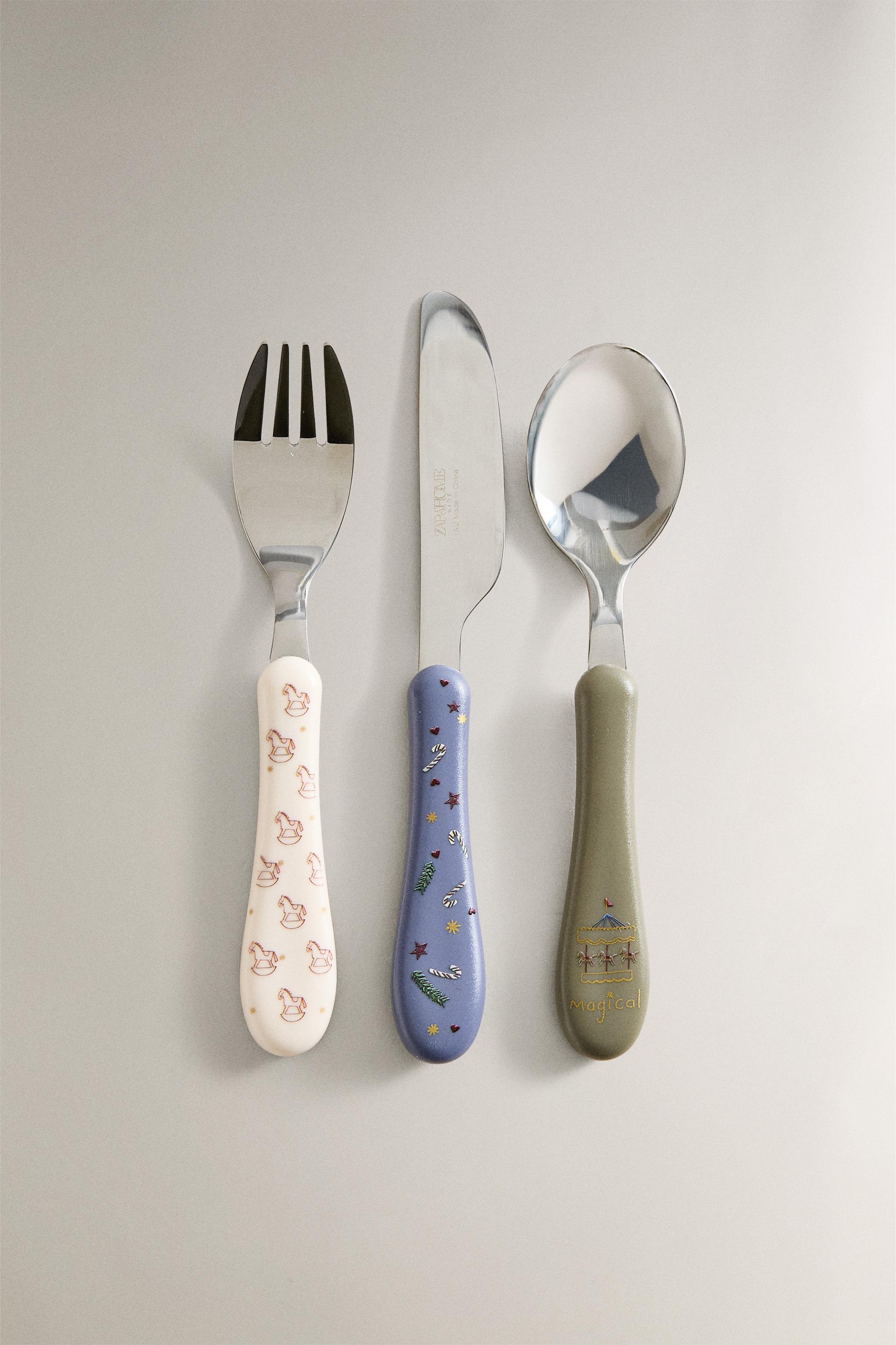 CHILDREN'S CHRISTMAS FLATWARE SET