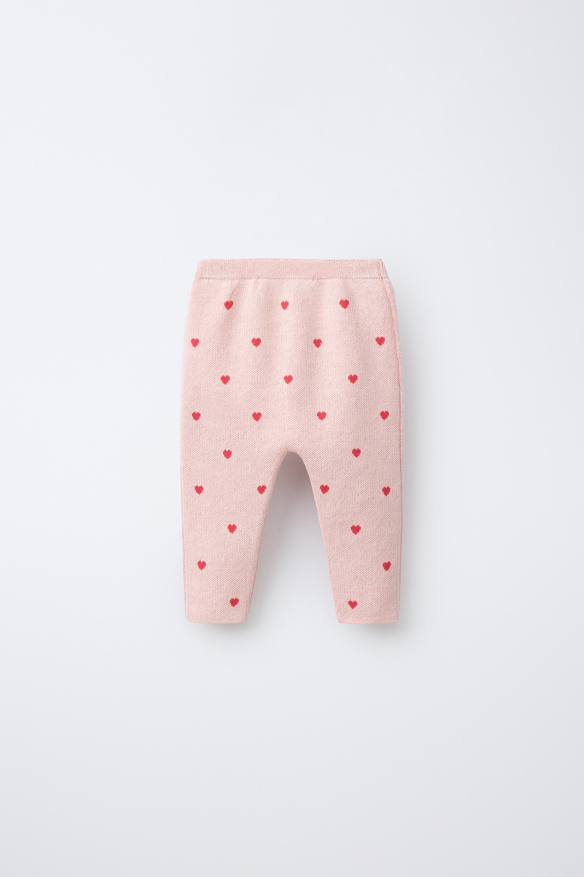PANTALON EN MAILLE CŒURS