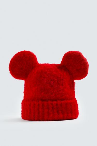 BONNET EN MAILLE OREILLES MICKEY MOUSE HARRY LAMBERT FOR ZARA X DISNEY - Rouge de Zara - Image 2