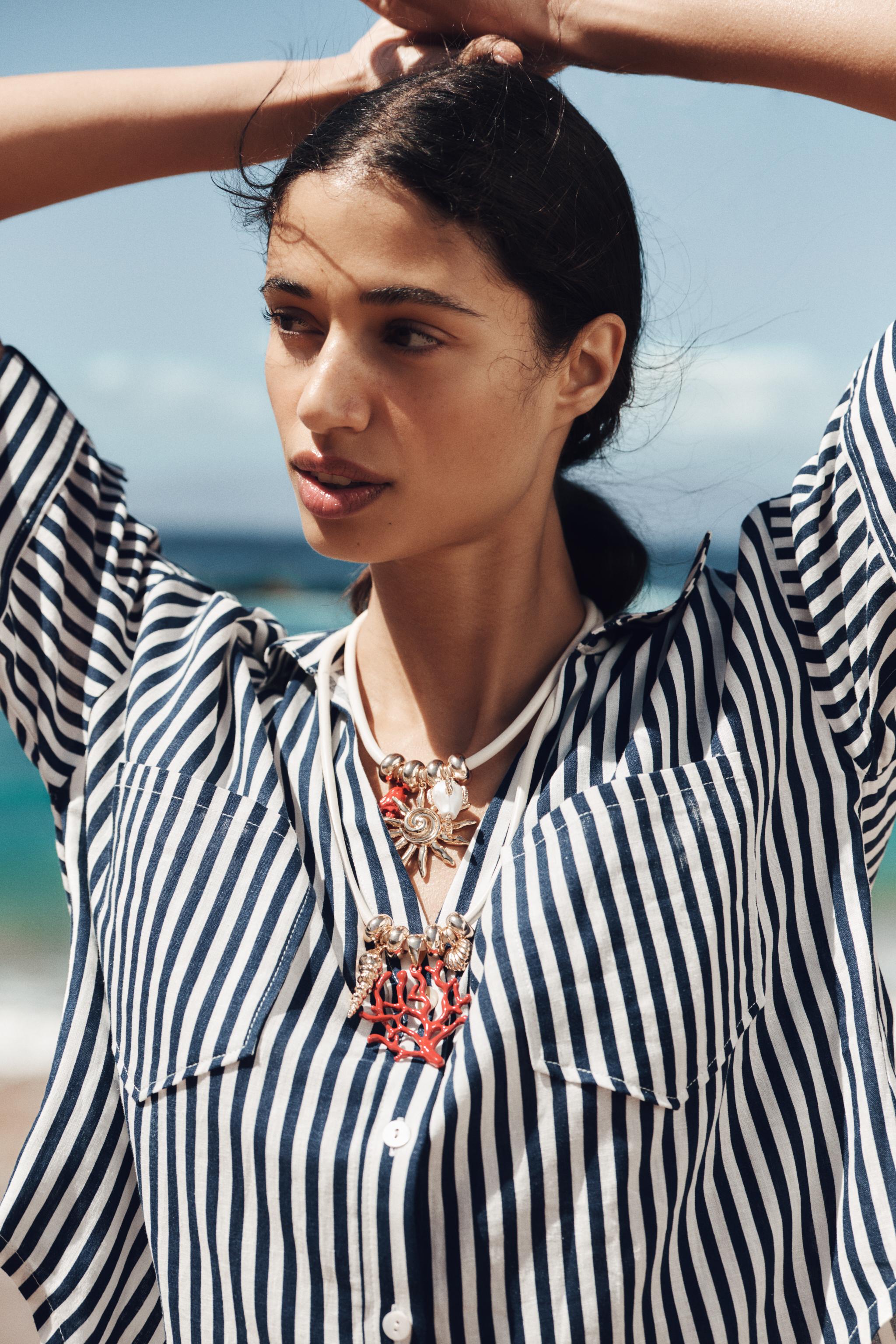 マリンチャームネックレス 2本セット - ゴールド | ZARA Japan