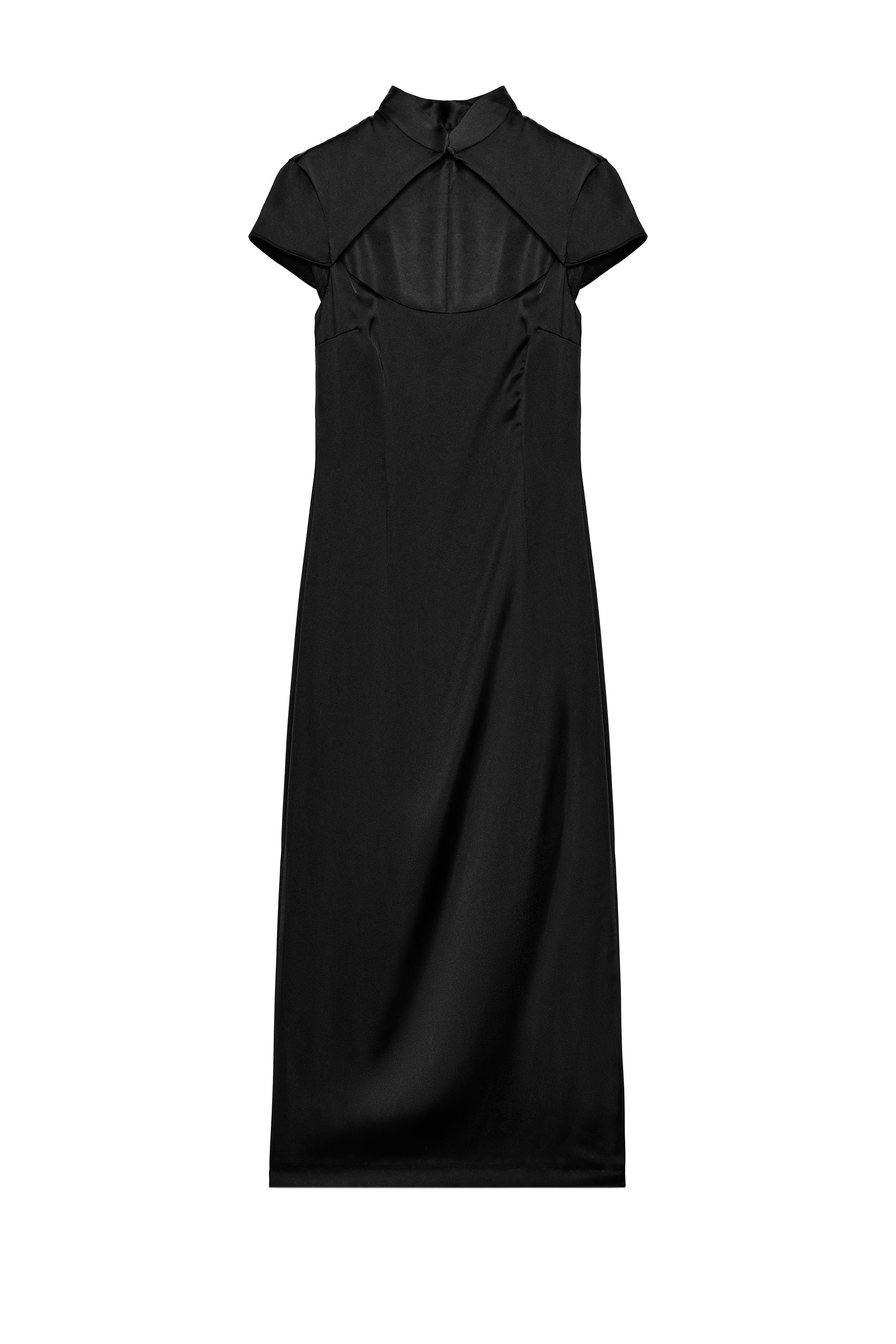 VESTIDO MIDI SATINADO ABERTURA