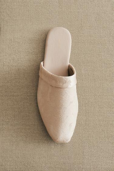 DAMASK MULE SLIPPERS - Pink by Zara