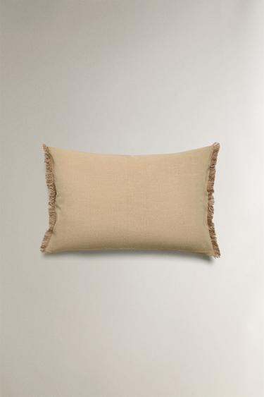 FRINGED CUSHION COVER - Beige by Zara - Image 3