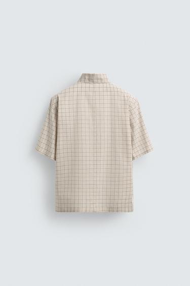 CHECK POLO SHIRT - Beige by Zara - Image 6
