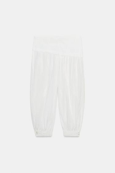 PANTALON BOUFFANT BRODERIES ZW COLLECTION - Écru de Zara - Image 5