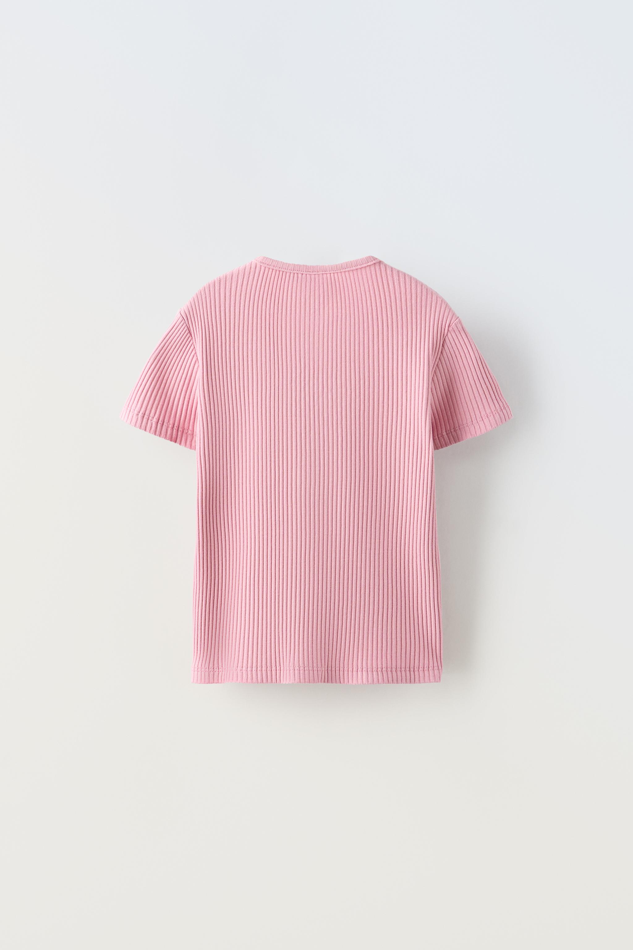 RIBBED T-SHIRT WITH PEARLS - White | ZARA United States