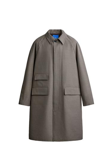 Zara AARON LEVINE X ZARA PLAID TRENCH COAT - Beige