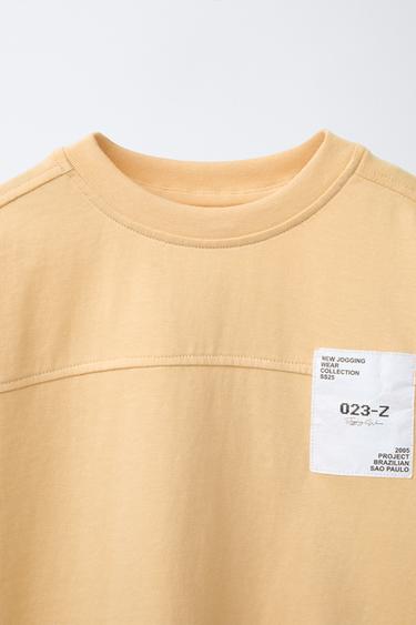 LABELLED JOGGING T-SHIRT - Light orange by Zara - Image 2