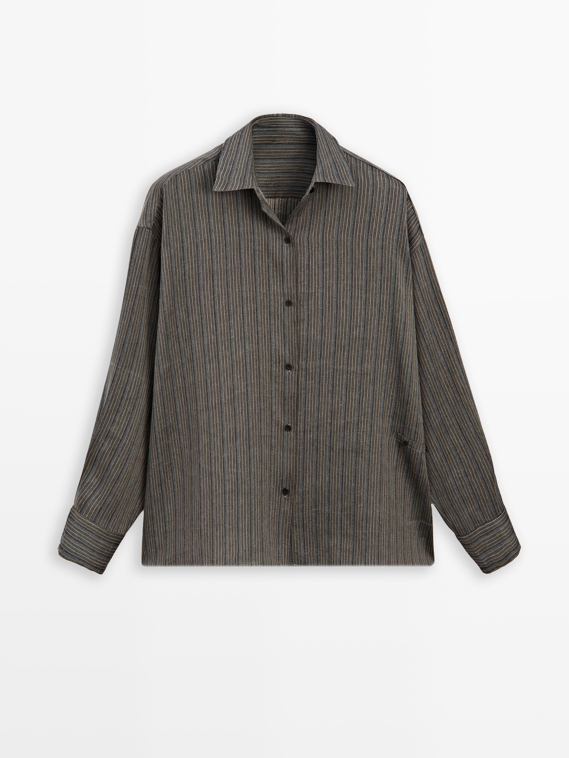 Striped flowing shirt