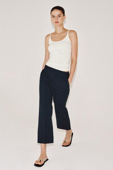 PANTALON À RAYURES ZW COLLECTION - Bleu marine de Zara - Image 5