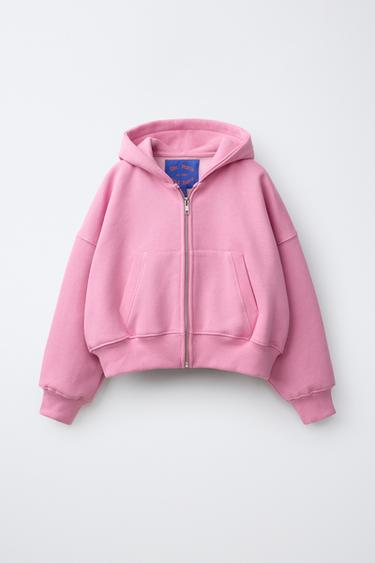 SWEAT ZIPPÉ BRODÉ 0FR. PARIS X ZARA - Rose de Zara - Image 0