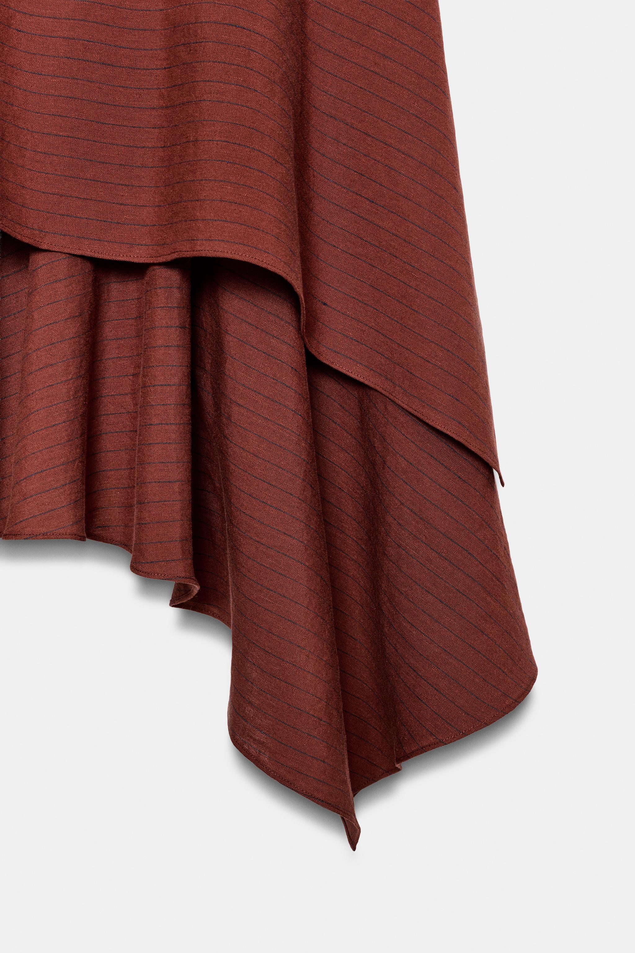 ASYMMETRIC STRIPED DRESS ZW COLLECTION